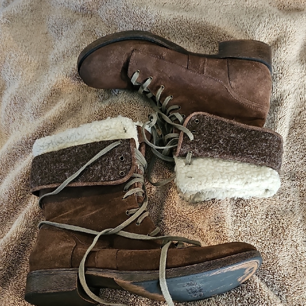 NINE WEST VINTAGE AMERICA COLLECTION Brown Suede Women's Boots
